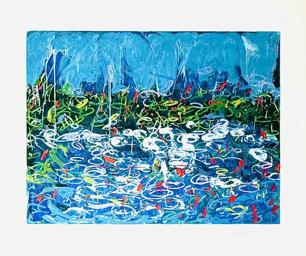 Serigrafía Schifano - Tela francese