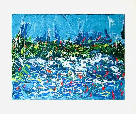 Serigrafía Schifano - Tela francese