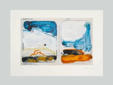 Serigrafía Schifano - Veduta interrotta