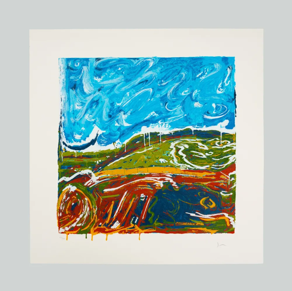 Serigrafía Schifano - Veduta italiana