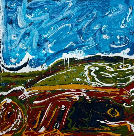 Serigrafía Schifano - Veduta italiana