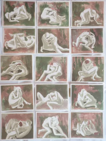 Litografía Schilling - Suite érotique