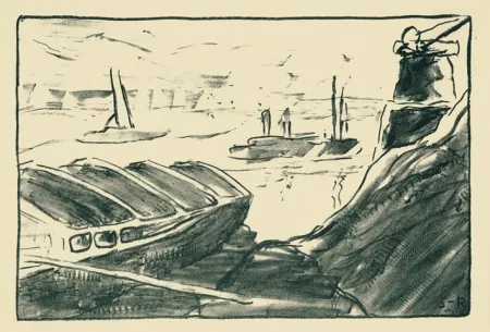 Litografía Schmidt-Rottluff - Elbhafen