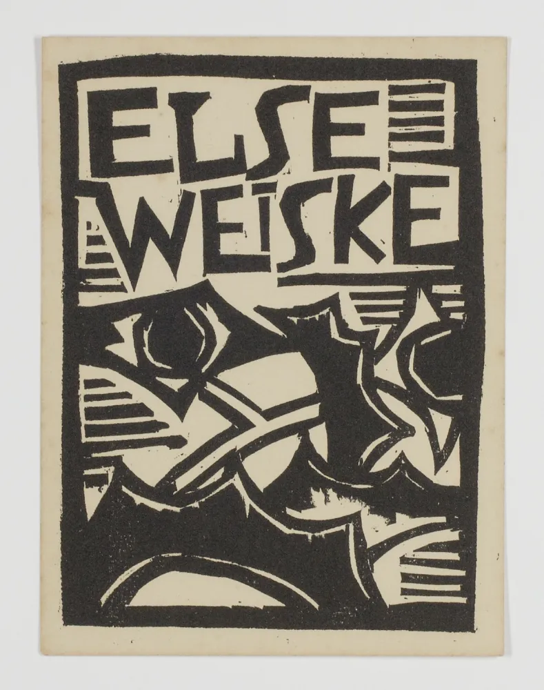 Grabado En Madera Schmidt-Rottluff - Exlibris Else Weiske
