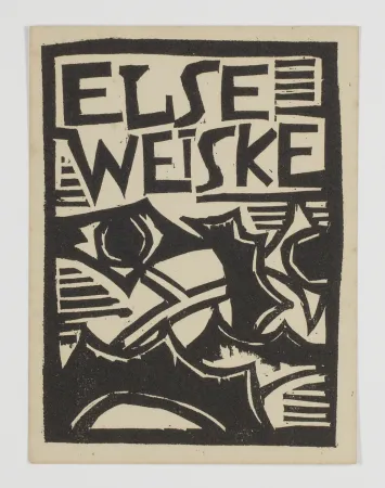 Grabado En Madera Schmidt-Rottluff - Exlibris Else Weiske