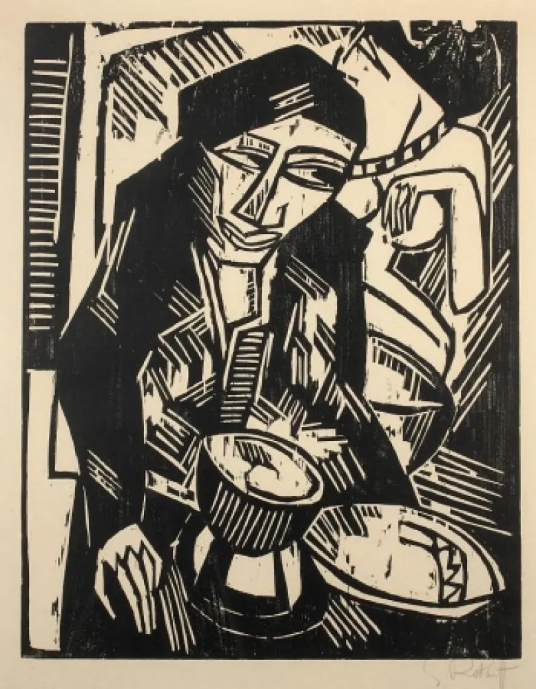 Grabado En Madera Schmidt-Rottluff - Melancholie