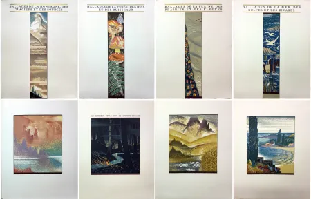 Libro Ilustrado Schmied - Paul Fort : LES BALLADES FRANÇAISES. Montagne, Forêt, plaine, mer (1927)‎ 