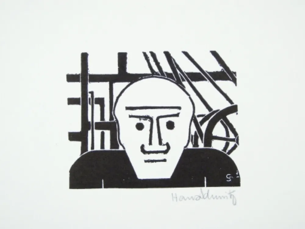 Linograbado Schmitz - Arbeiter (Worker)