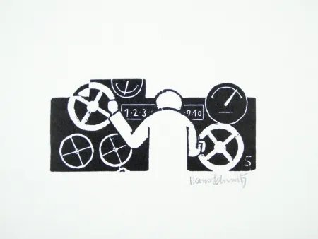 Linograbado Schmitz - Arbeiterausbildung (Worker's Education)