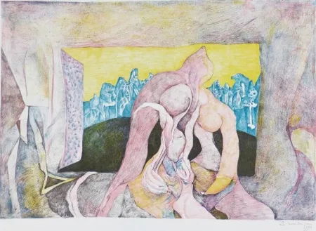 Litografía Schoendorff - La fenêtre