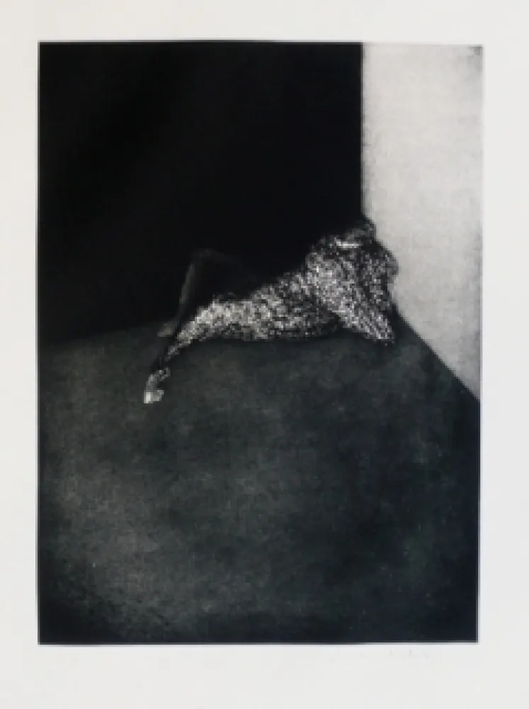 Grabado Scholder - Self Portrait in Barcelona