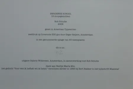 Serigrafía Scholte - Bergen, 13 dorpsgezichten, gafiekmap