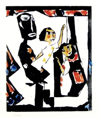 Grabado En Madera Schott - Thetaer (Theatre)