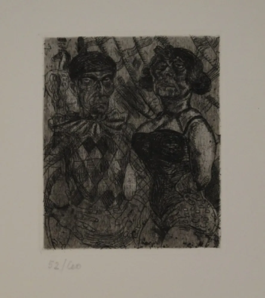 Aguafuerte Schürch - Artistenpaar