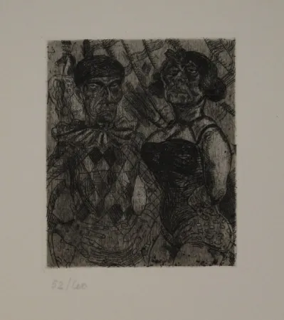 Aguafuerte Schürch - Artistenpaar