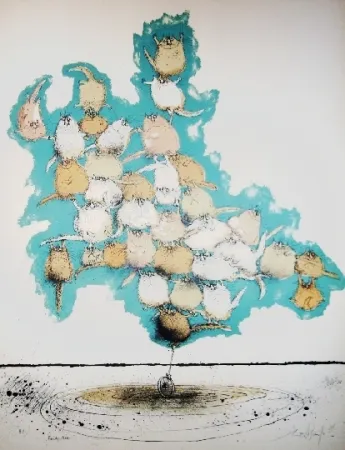 Litografía Searle - Family Man