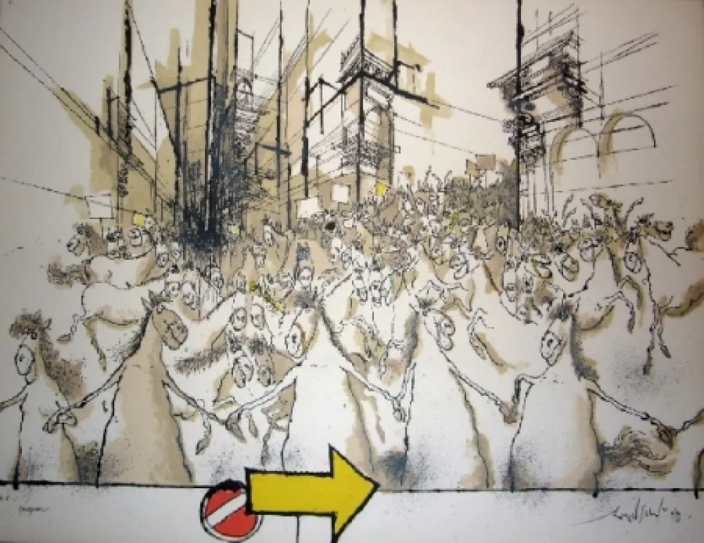 Litografía Searle - Horsepower