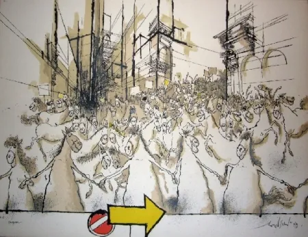 Litografía Searle - Horsepower