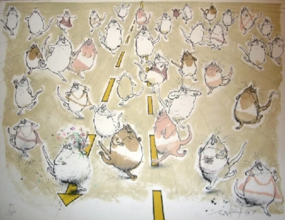 Litografía Searle - Joggers