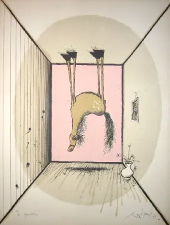 Litografía Searle - Pegasus returns