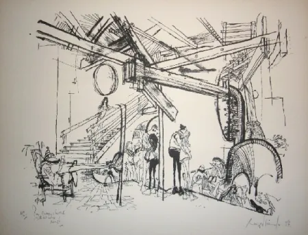 Litografía Searle - Ski