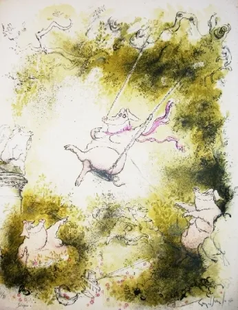 Litografía Searle - Swinger