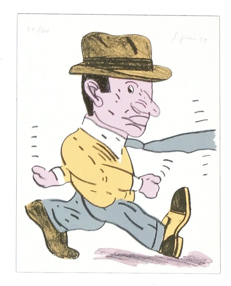 Litografía Segui - Cravate au vent