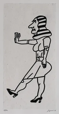 Aguafuerte Segui - Dame debout