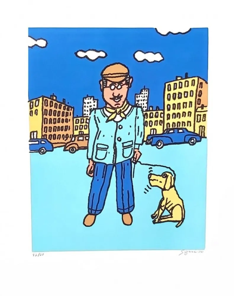 Litografía Segui - ENRIQUE / Grand-Père Maïdana