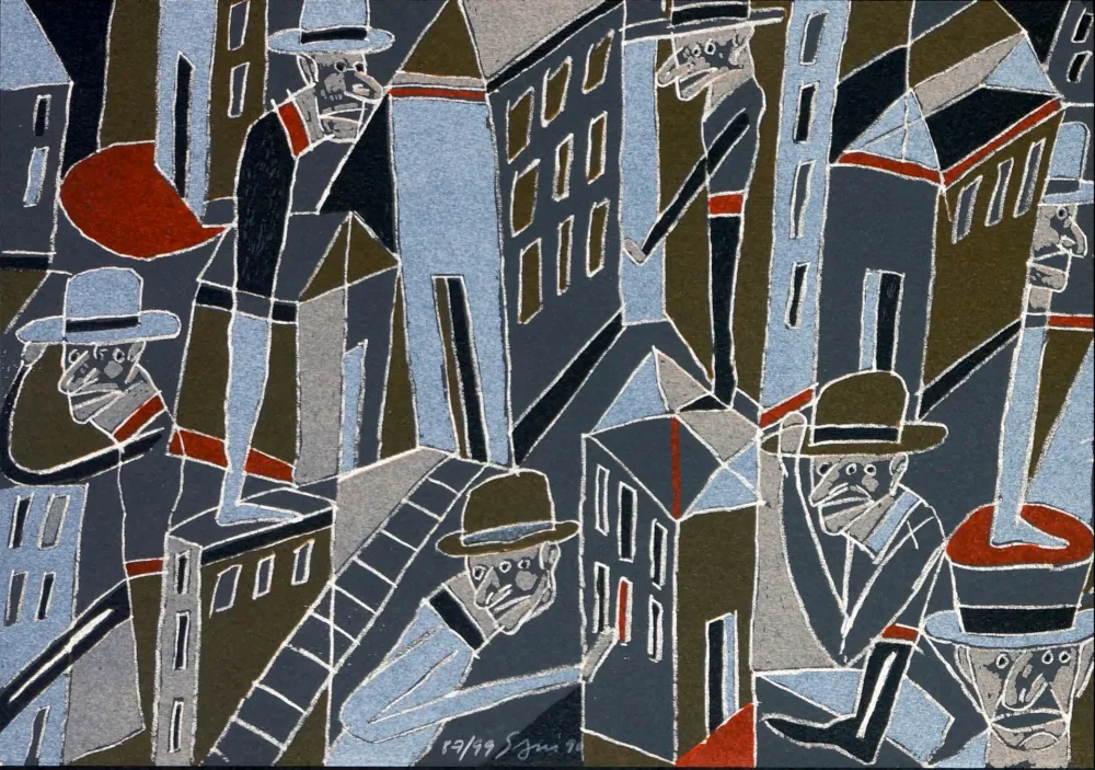 Litografía Segui - Le froid bleu des contre nuits 1