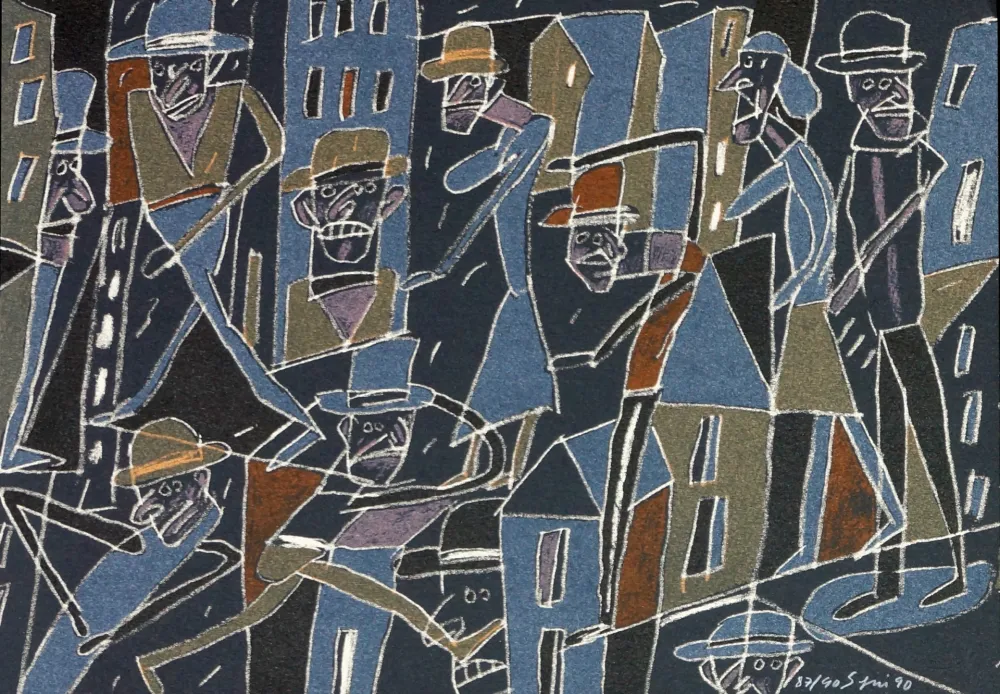 Litografía Segui - Le froid bleu des contre nuits 2