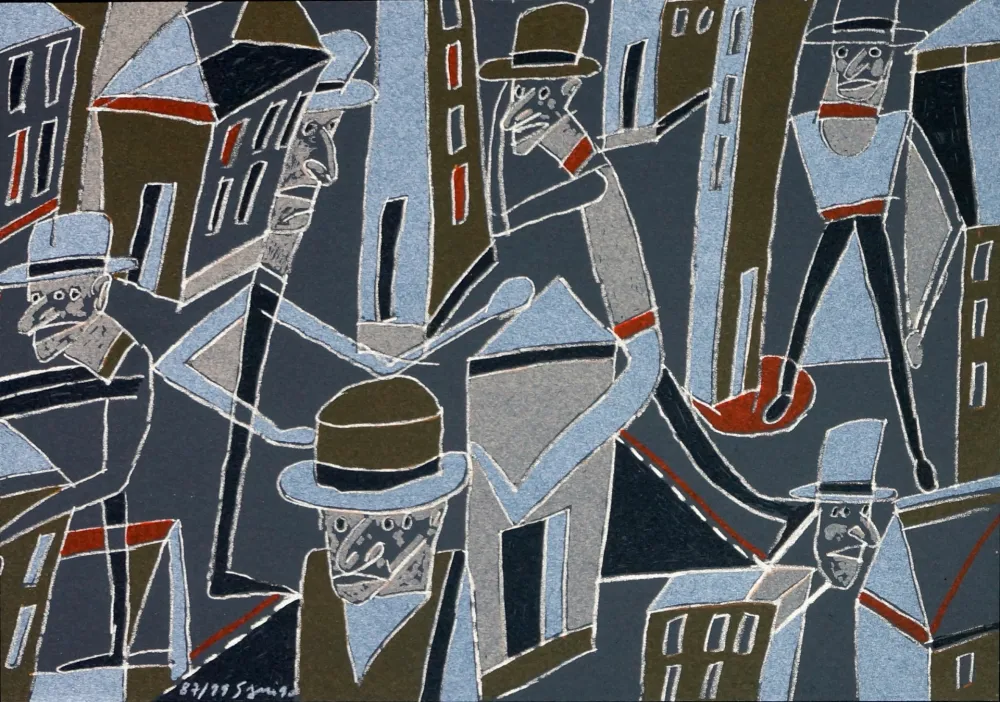 Litografía Segui - Le froid bleu des contre nuits 7