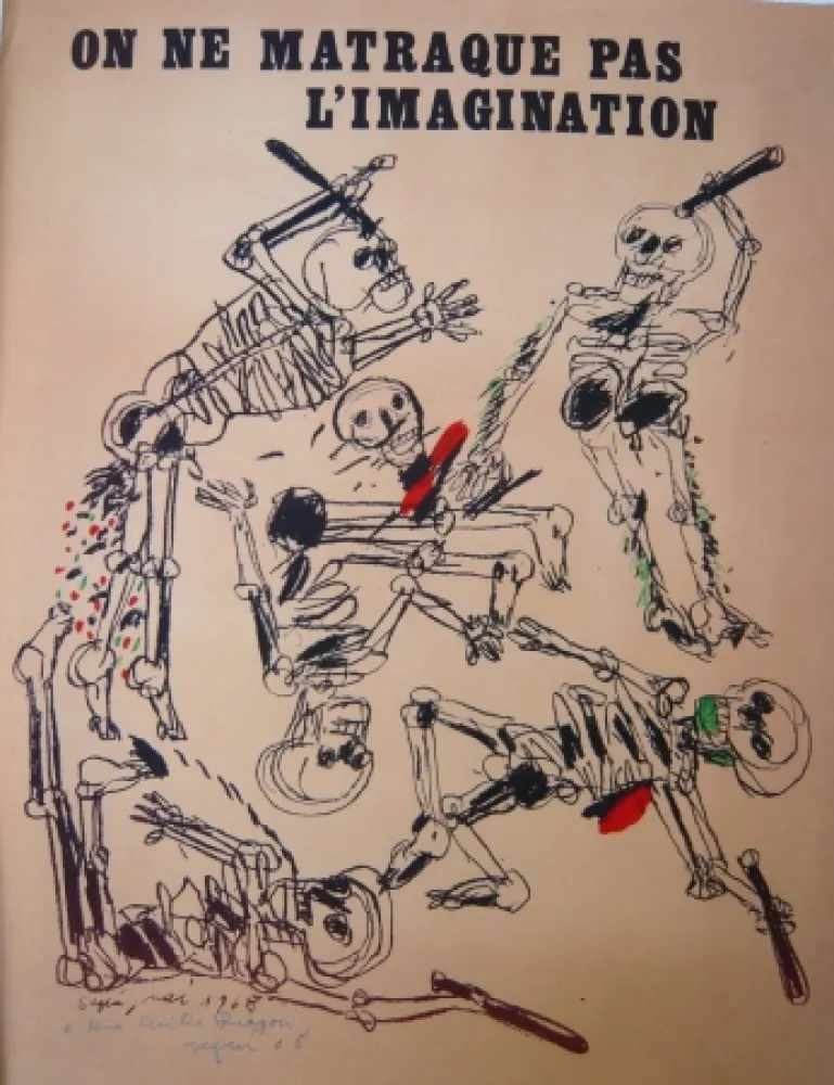 Litografía Segui - On ne matraque pas l'imagination