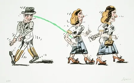 Litografía Segui - Regard furieux