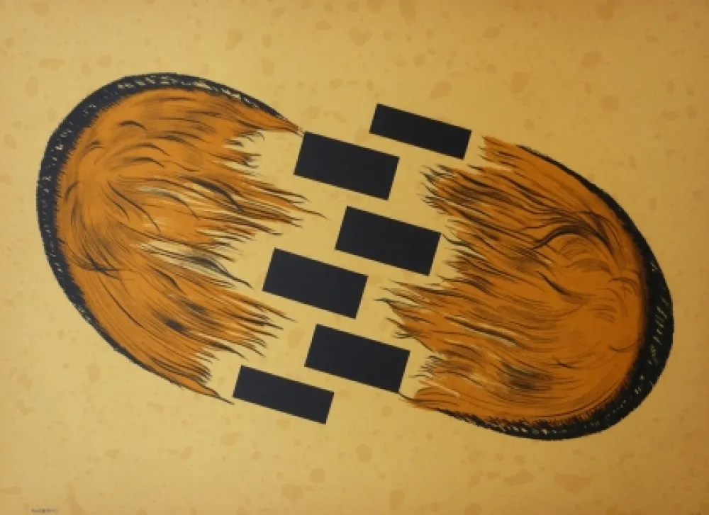 Litografía Serrano - Dialogo del viento