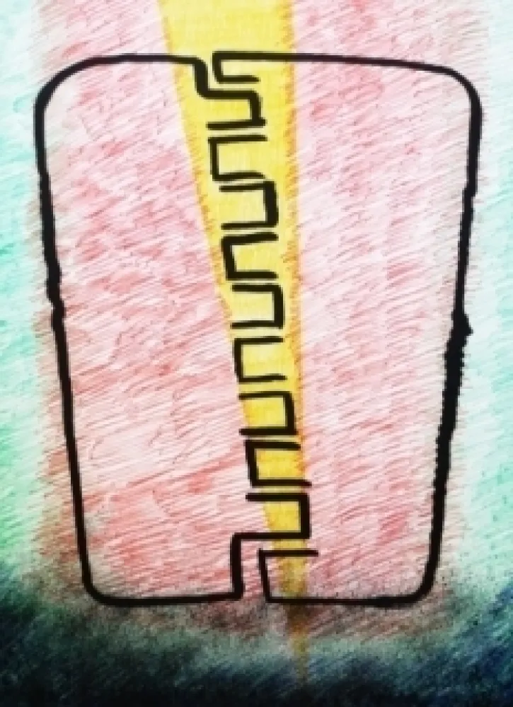 Litografía Serrano - Dialogo en negro