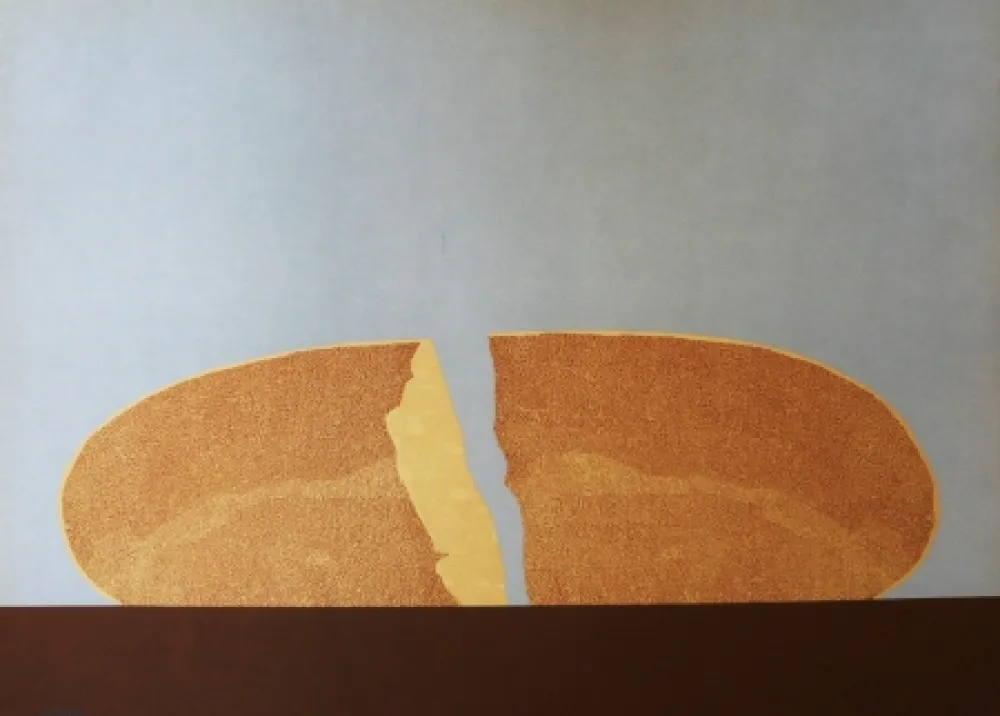 Litografía Serrano - Pan en azul