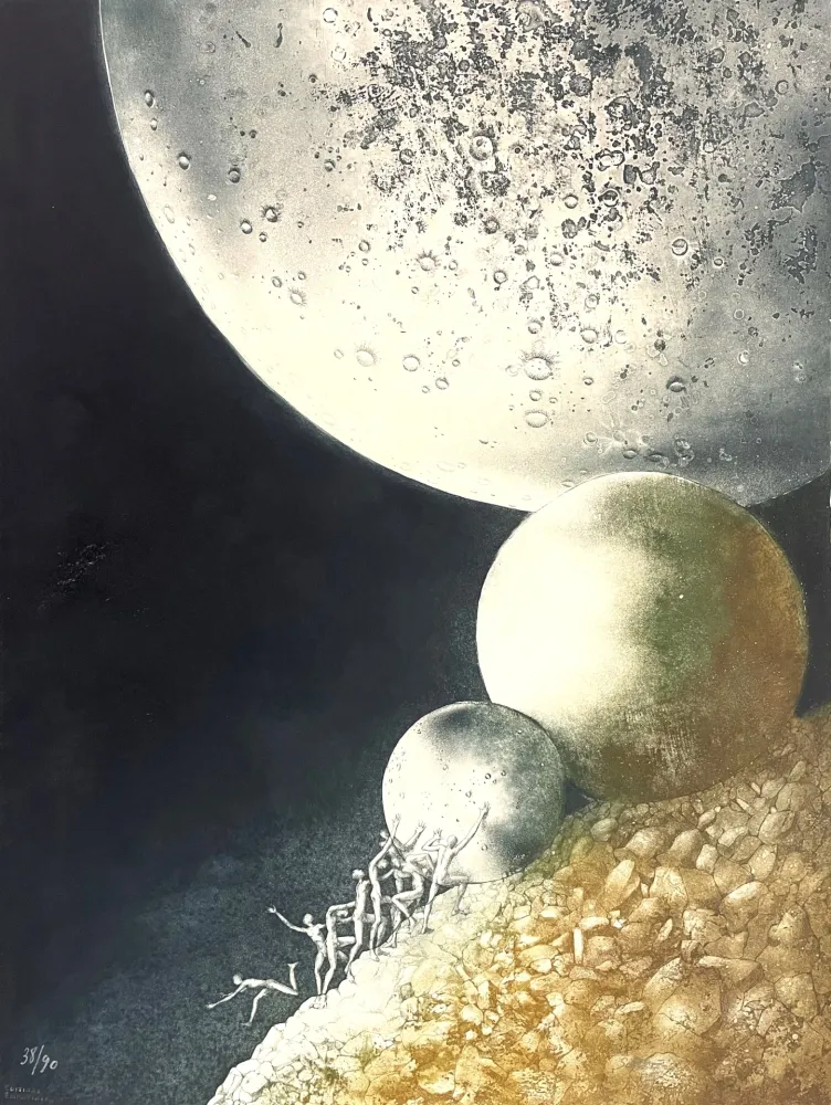 Litografía Serre - Les Planètes