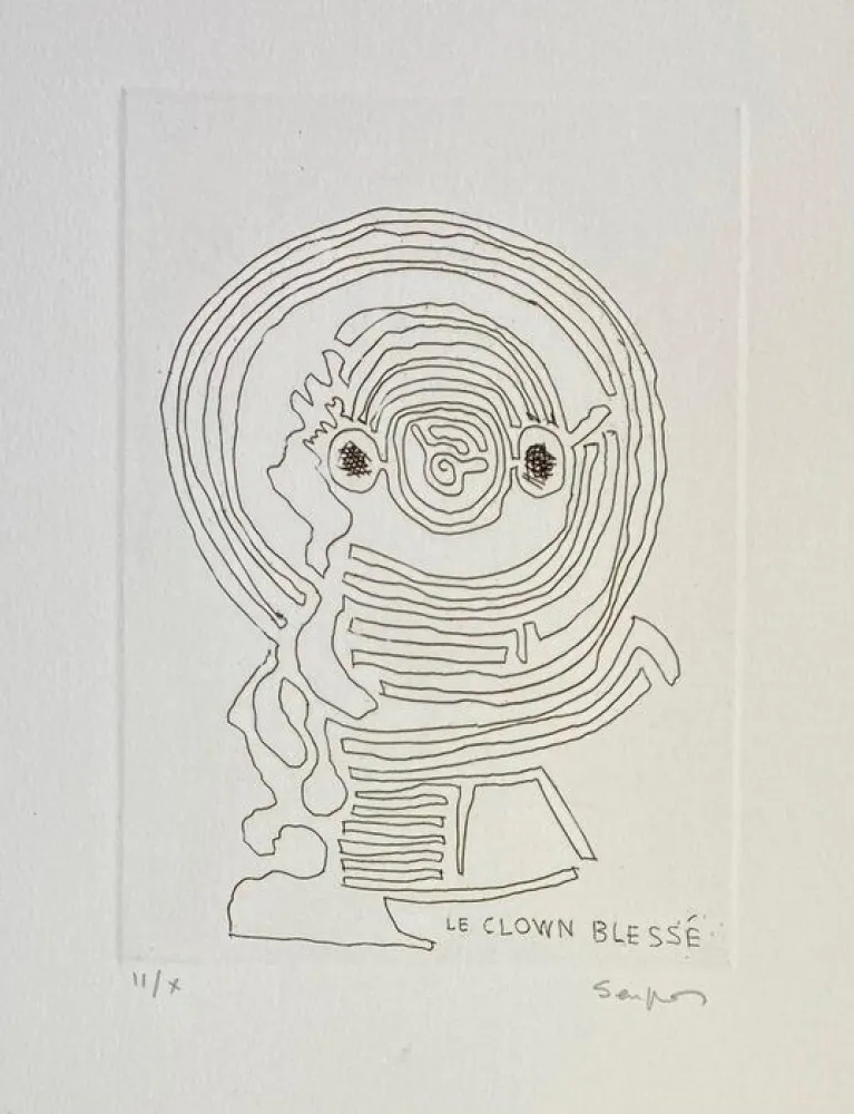 Grabado Seuphor - Onze essais de voix pour un chant du soir