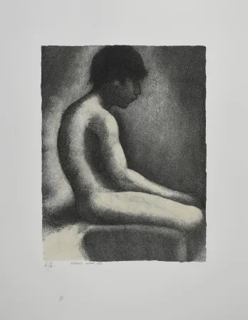 Litografía Seurat - NU ASSIS / SEATED NUDE, 1883