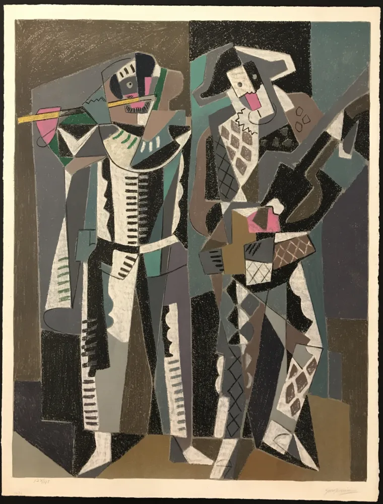 Litografía Severini - Commedia dell’Arte