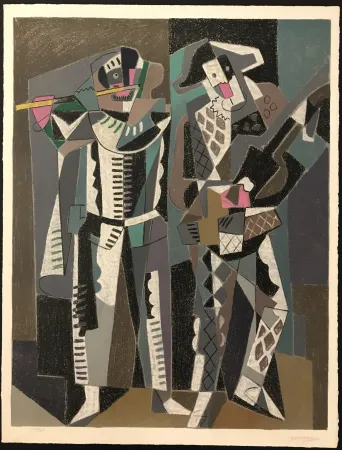 Litografía Severini - Commedia dell’Arte