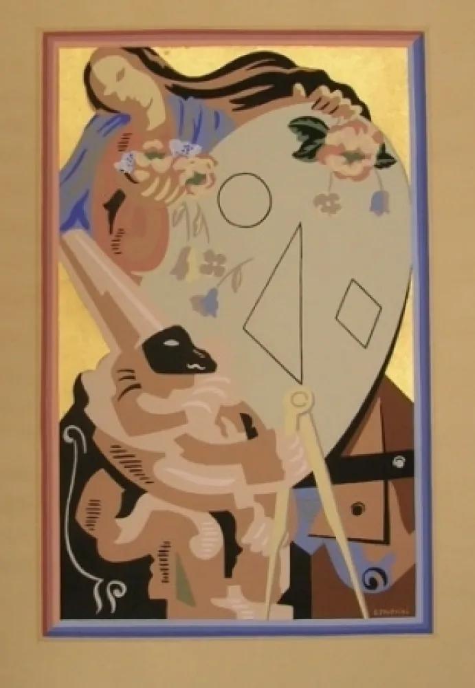 Pochoir Severini - Epilogue (da Fleurs et Masques)