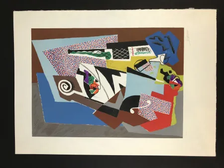 Litografía Severini - Natura morta e Violino