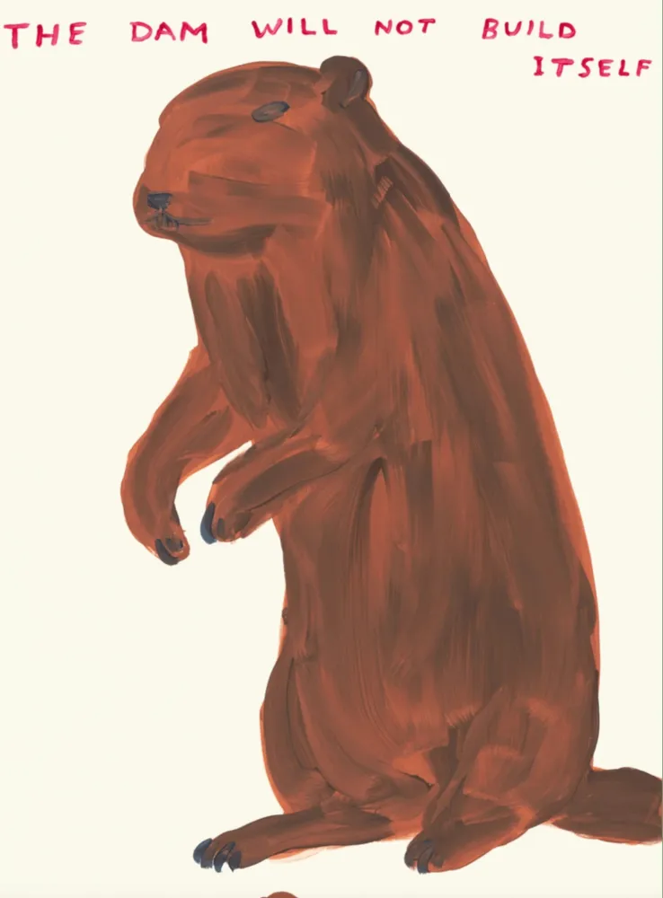 Serigrafía Shrigley - The Dam Will Not Build Itself