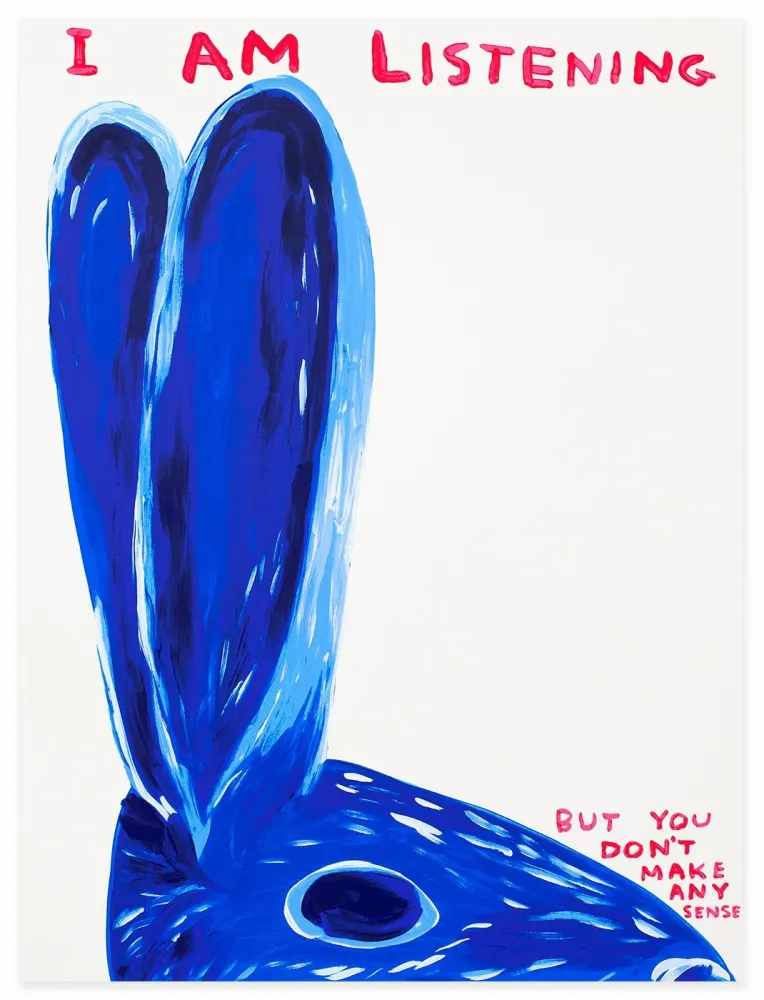 Serigrafía Shrigley - Untitled (I Am Listening)