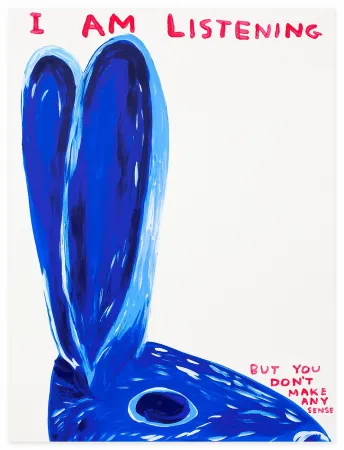 Serigrafía Shrigley - Untitled (I Am Listening)