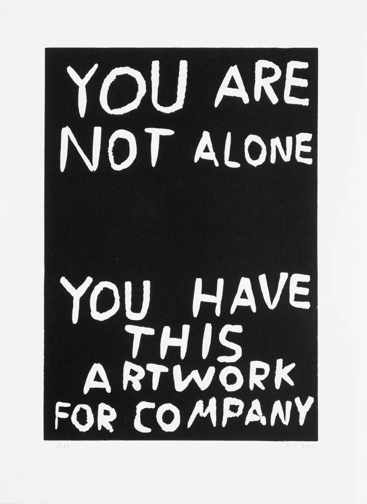 Linograbado Shrigley - You are not alone