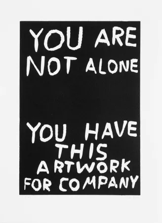 Linograbado Shrigley - You are not alone