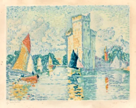 Aguatinta Signac - L’entrée du port de La Rochelle